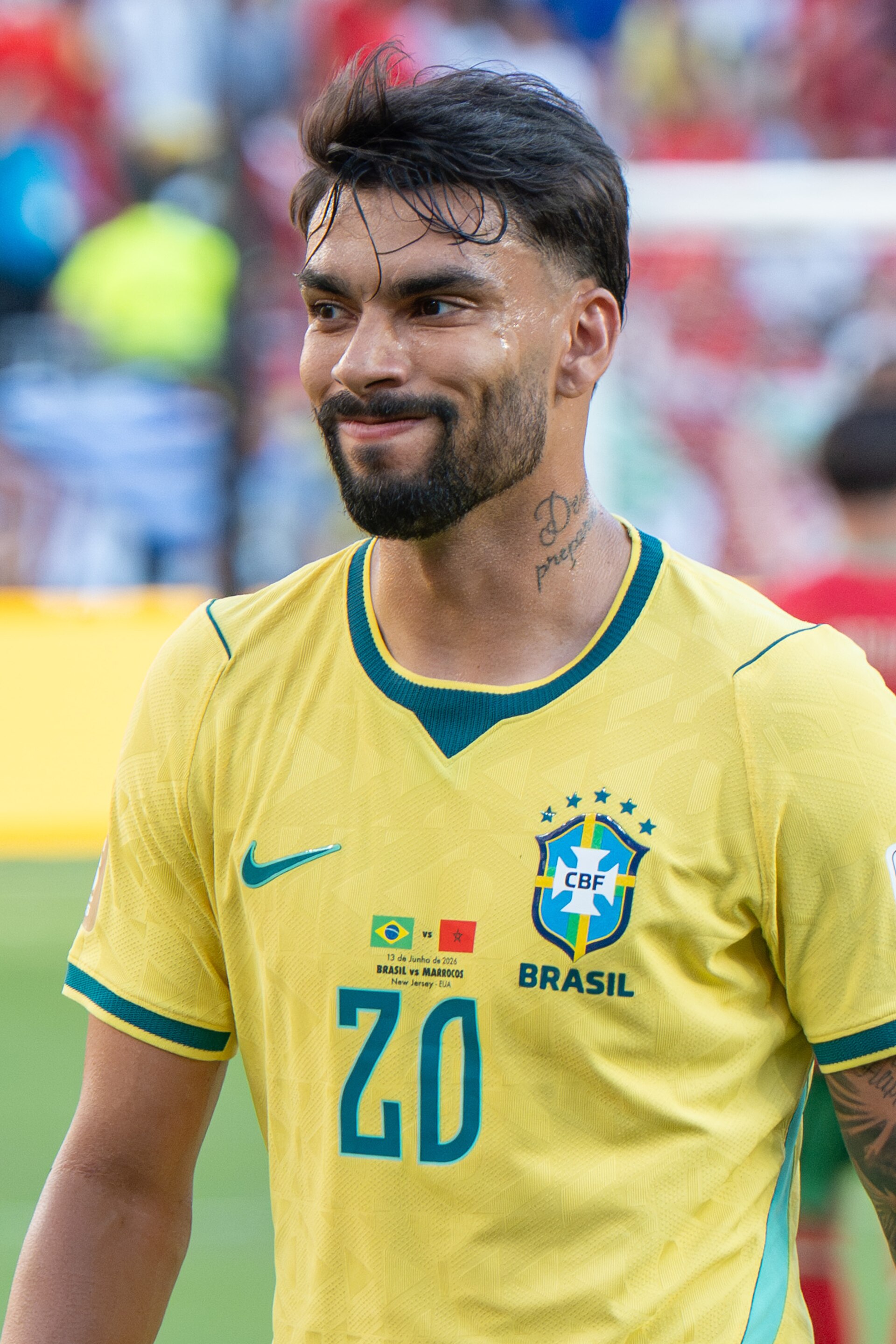 Lucas Paqueta during Brazil v Morocco on 13 June 2026 at the 2026 FIFA World Cup at NY/NJ Stadium in East Rutherford, NJ