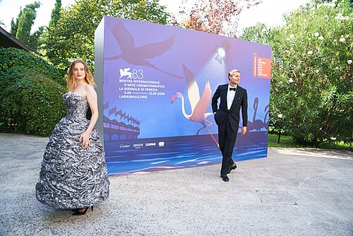 Luna Wedler and Lucas Englander attend the "La Ragazza Con La Leica (The Girl With The Leica)" Screening during the 83rd Venice International Film Festival at Sala Darsena on September 02, 2026 in Venice, Italy