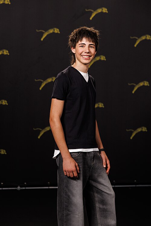 Lupo Barbiero attends "Alberi erranti" photocall during the 79th Locarno Film Festival on August 10, 2026 in Locarno, Switzerland.