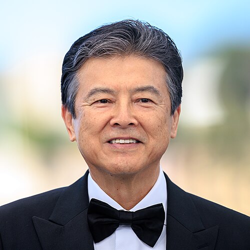 Tomokazu Miura presenting the movie A Pale View of Hills at the 2025 Cannes Film Festival
