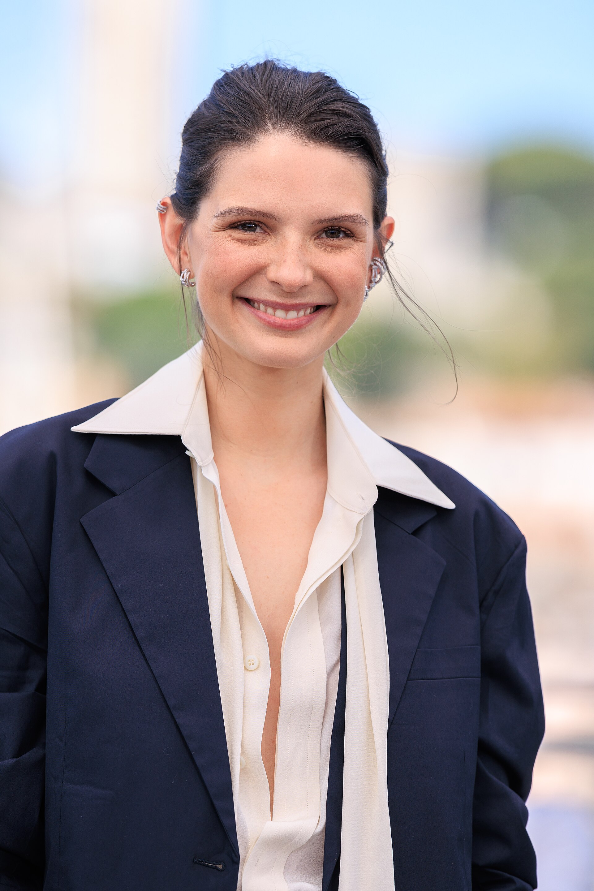 Joséphine Japy presenting the movie The Wonderers at the 2025 Cannes Film Festival