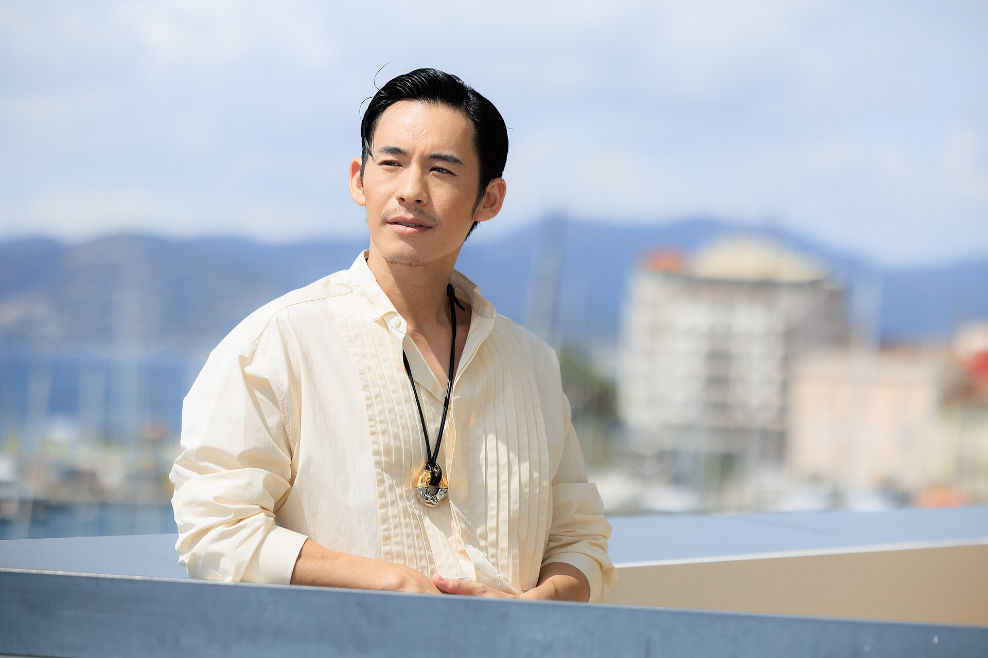 Witsarut Himmarat presenting the movie A Useful Ghost at the 2025 Cannes Film Festival