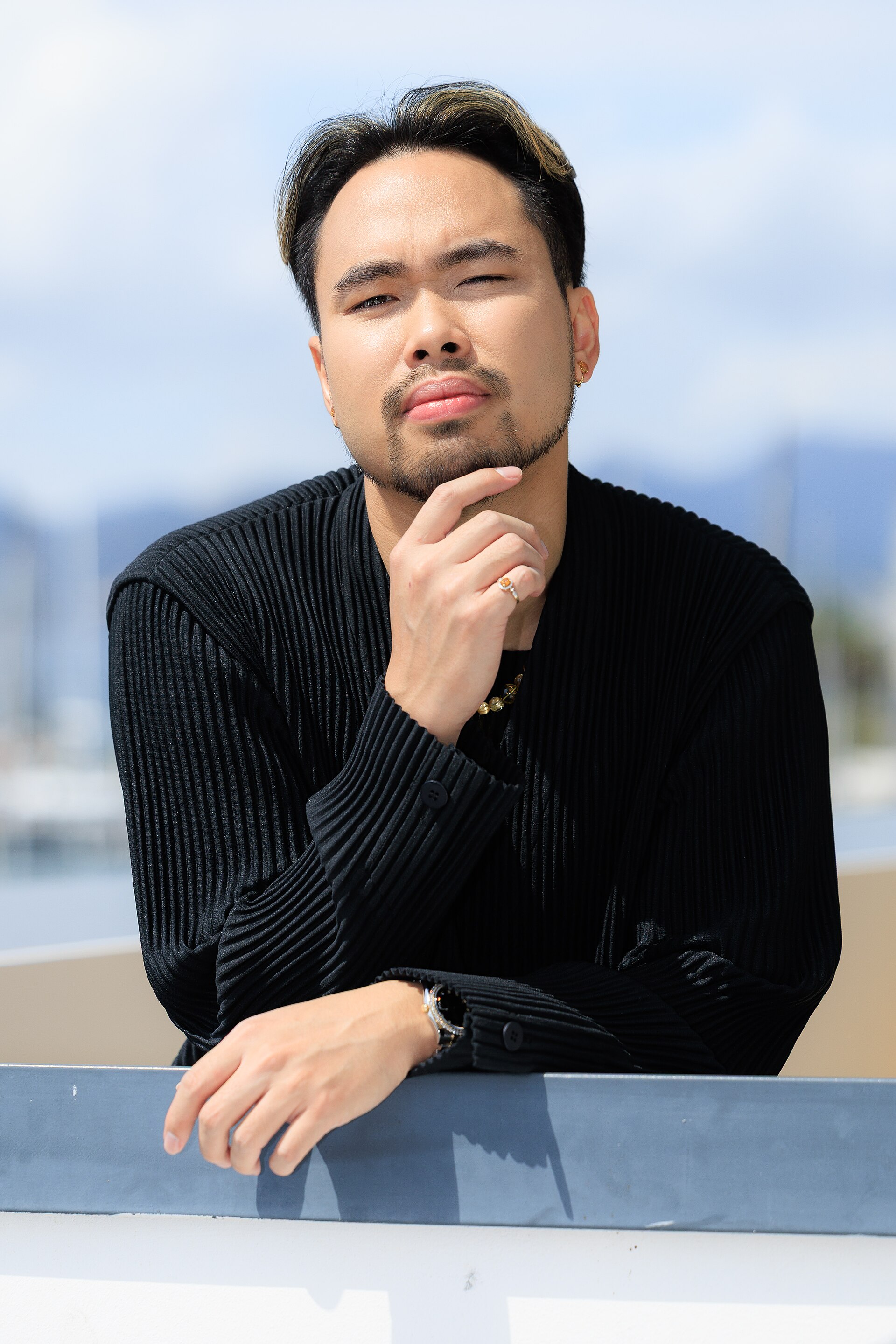 Wisarut Homhuan presenting the movie A Useful Ghost at the 2025 Cannes Film Festival