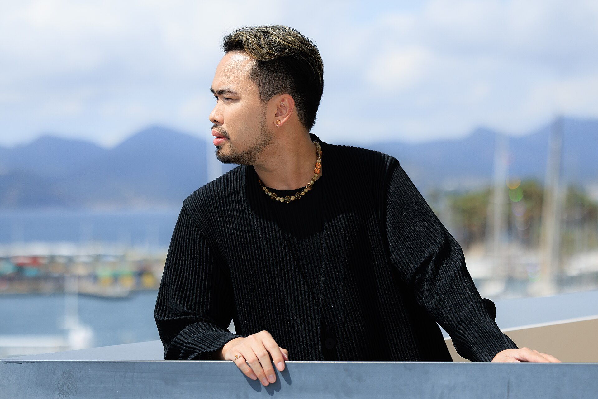 Wisarut Homhuan presenting the movie A Useful Ghost at the 2025 Cannes Film Festival