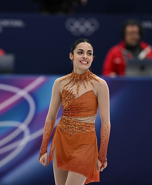 MILAN, ITALY - 06 FEBRUARY 2026: Madeline Schizas of Canada compete during the Figure Skating Team Event Women Single Skating Short Program at the Olympic Winter Games Milano Cortina 2026  Milano Ice Skating Arena on February 06, 2026 in ,