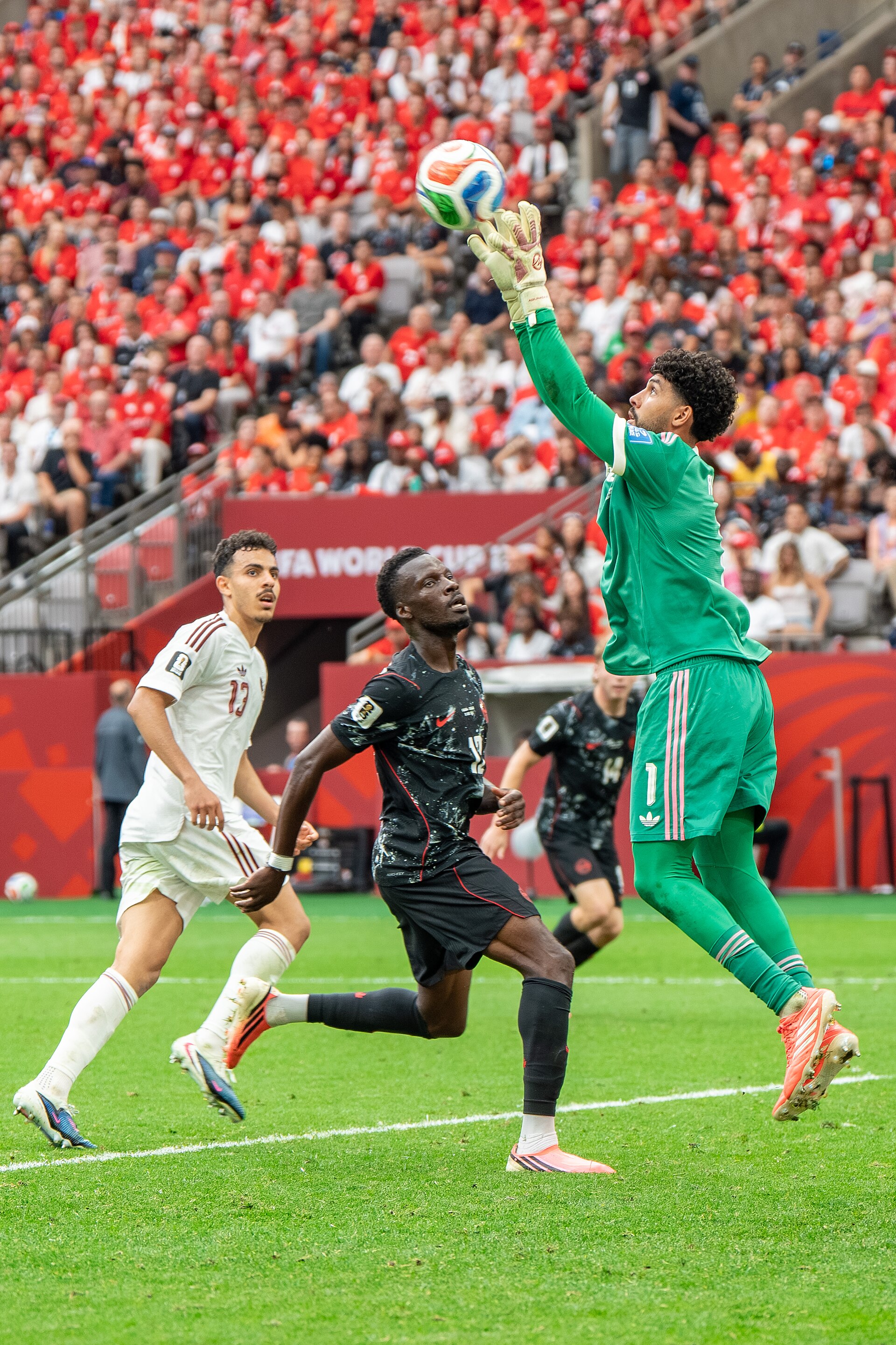 Mahmud Abunada during Canada v Qatar on 18 June 2026 at the 2026 FIFA World Cup