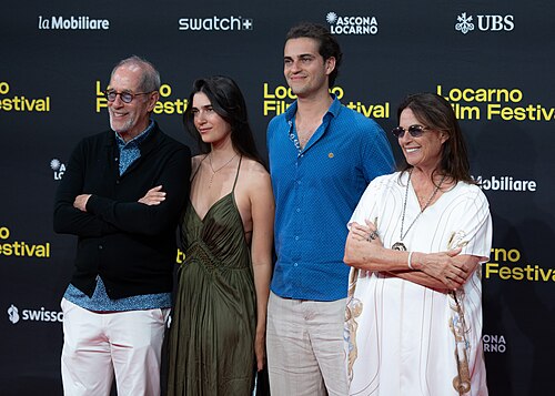 Maja Hoffmann's family on the red carpet at the 79th Locarno Film Festival 2026