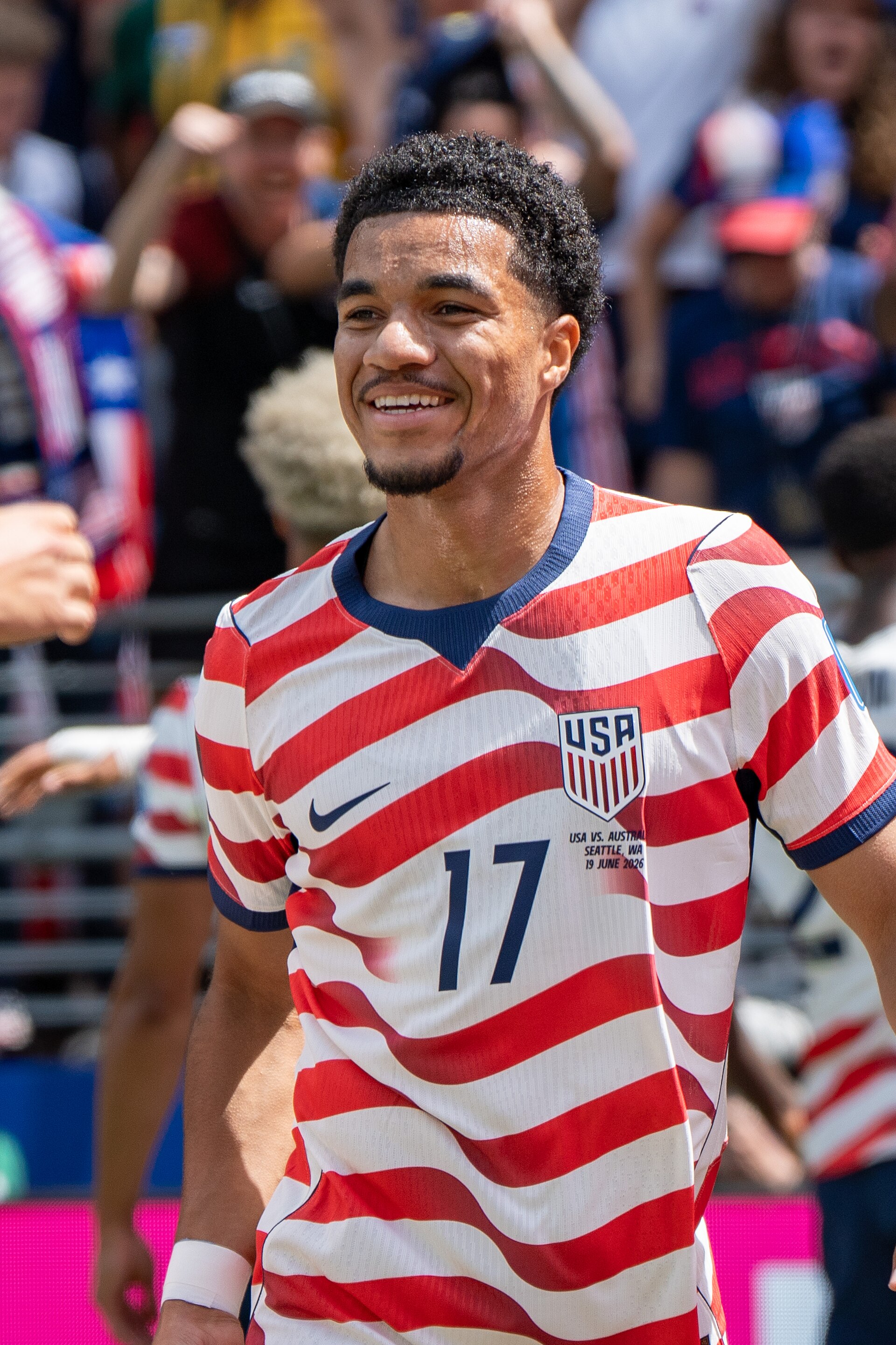 Malik Tillman during United States v Australia on 19 June 2026 at the 2026 FIFA World Cup