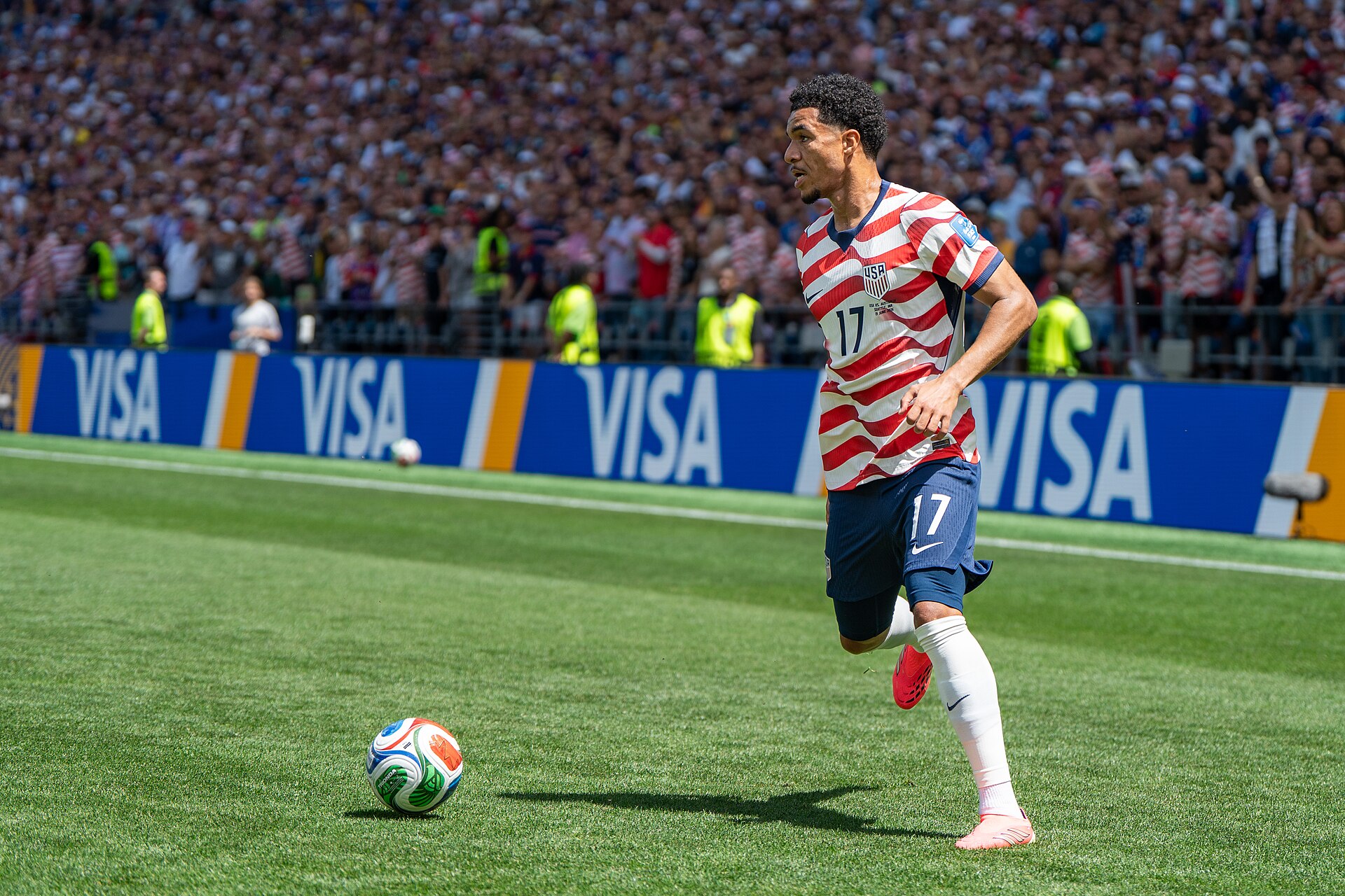 Malik Tillman during United States v Australia on 19 June 2026 at the 2026 FIFA World Cup