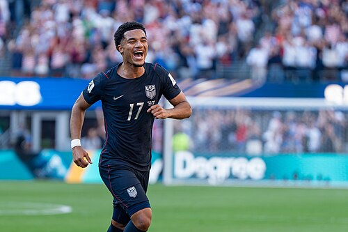 Malik Tillman during Belgium v United States at the 2026 FIFA World Cup