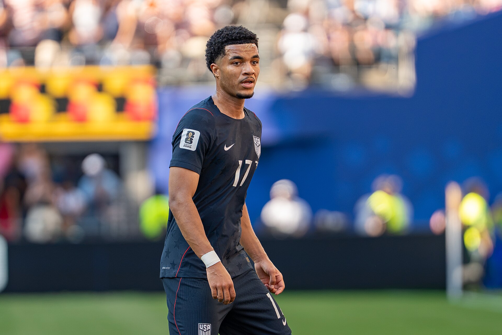 Malik Tillman during Belgium v United States at the 2026 FIFA World Cup