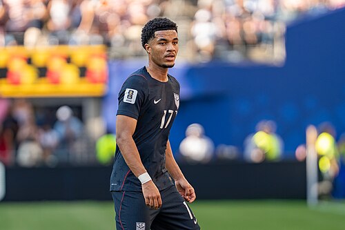 Malik Tillman during Belgium v United States at the 2026 FIFA World Cup