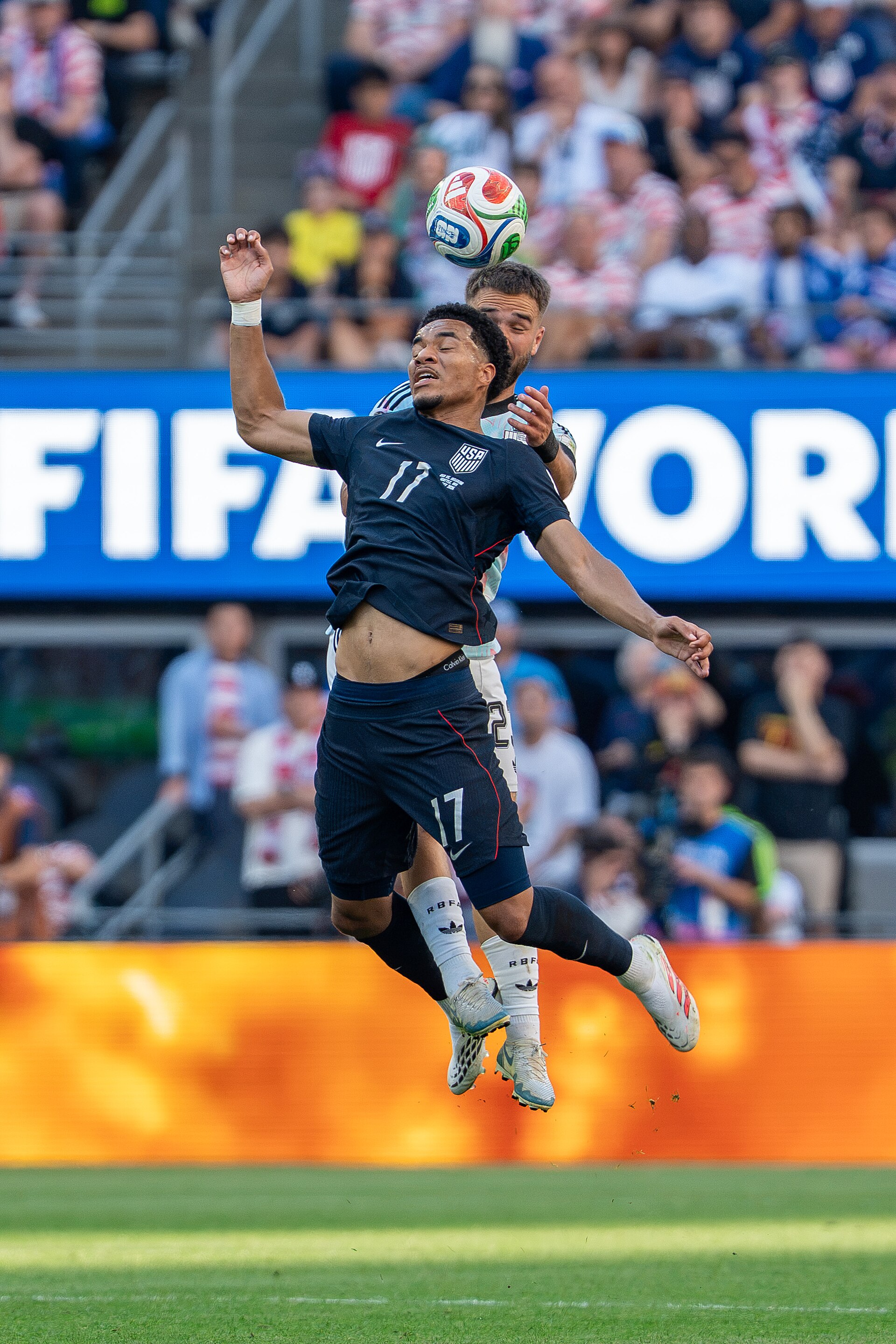 Malik Tillman during Belgium v United States at the 2026 FIFA World Cup
