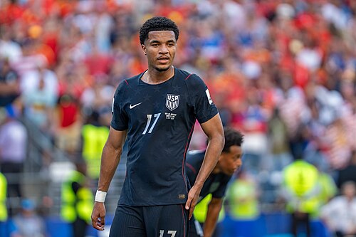 Malik Tillman during Belgium v United States at the 2026 FIFA World Cup