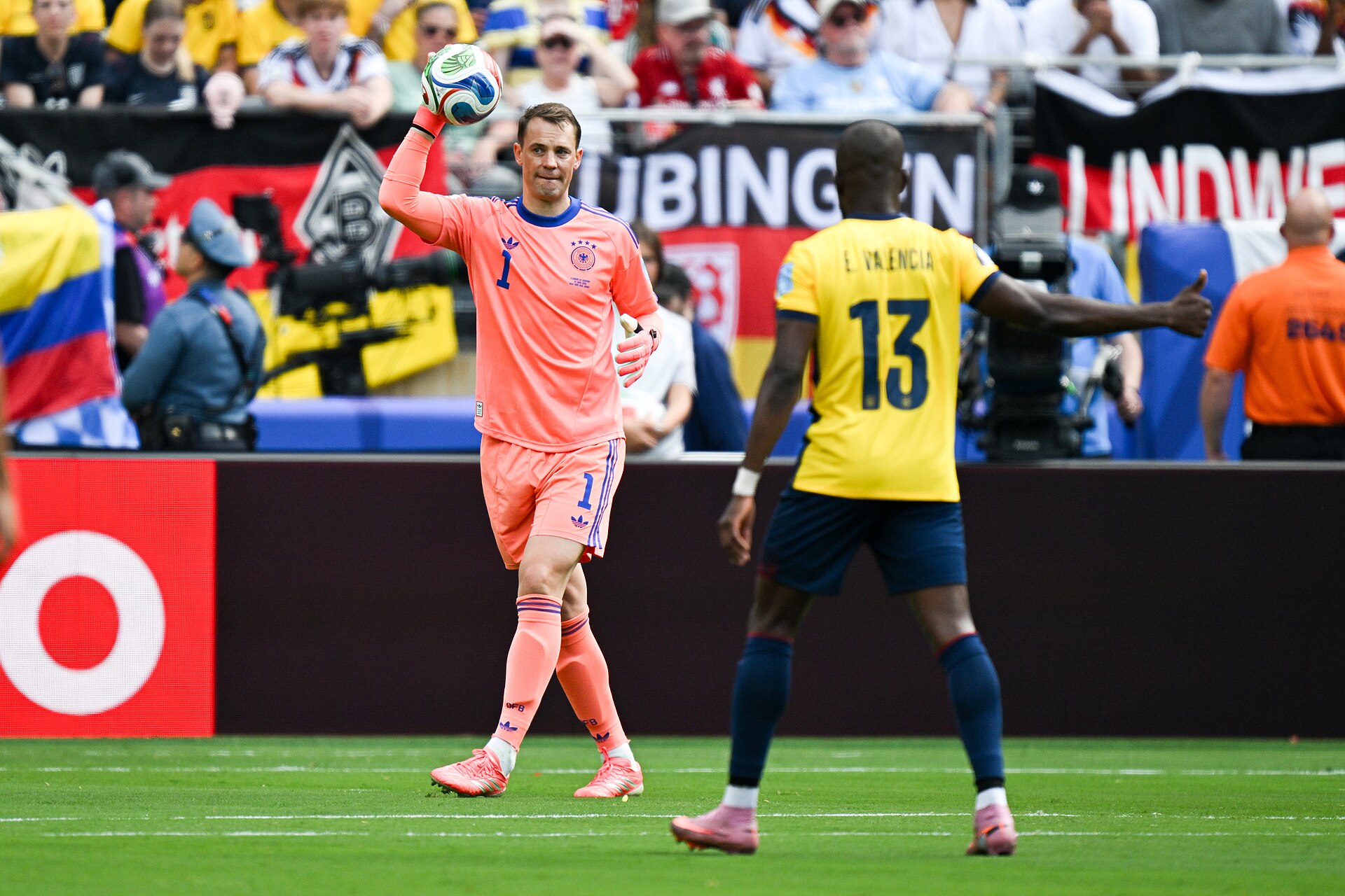 EAST RUTHERFORD, UNITED STATES - June 25: Goalkeeper Manuel Neuer #1 of Germany during the FIFA World Cup 2026 Group E match between Ecuador  and  Germany on June 25, 2026 MetLife Stadium, East Rutherford, New Jersey