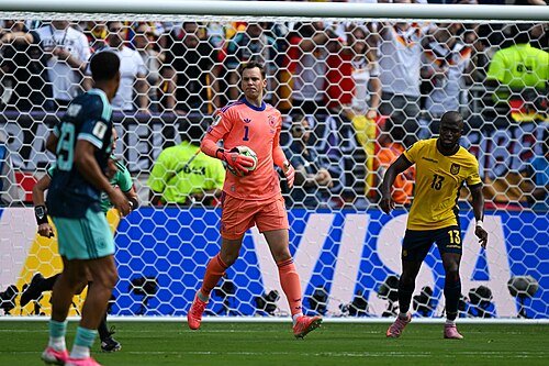 EAST RUTHERFORD, UNITED STATES - June 25: Goalkeeper Manuel Neuer #1 of Germany during the FIFA World Cup 2026 Group E match between Ecuador  and  Germany on June 25, 2026 MetLife Stadium, East Rutherford, New Jersey