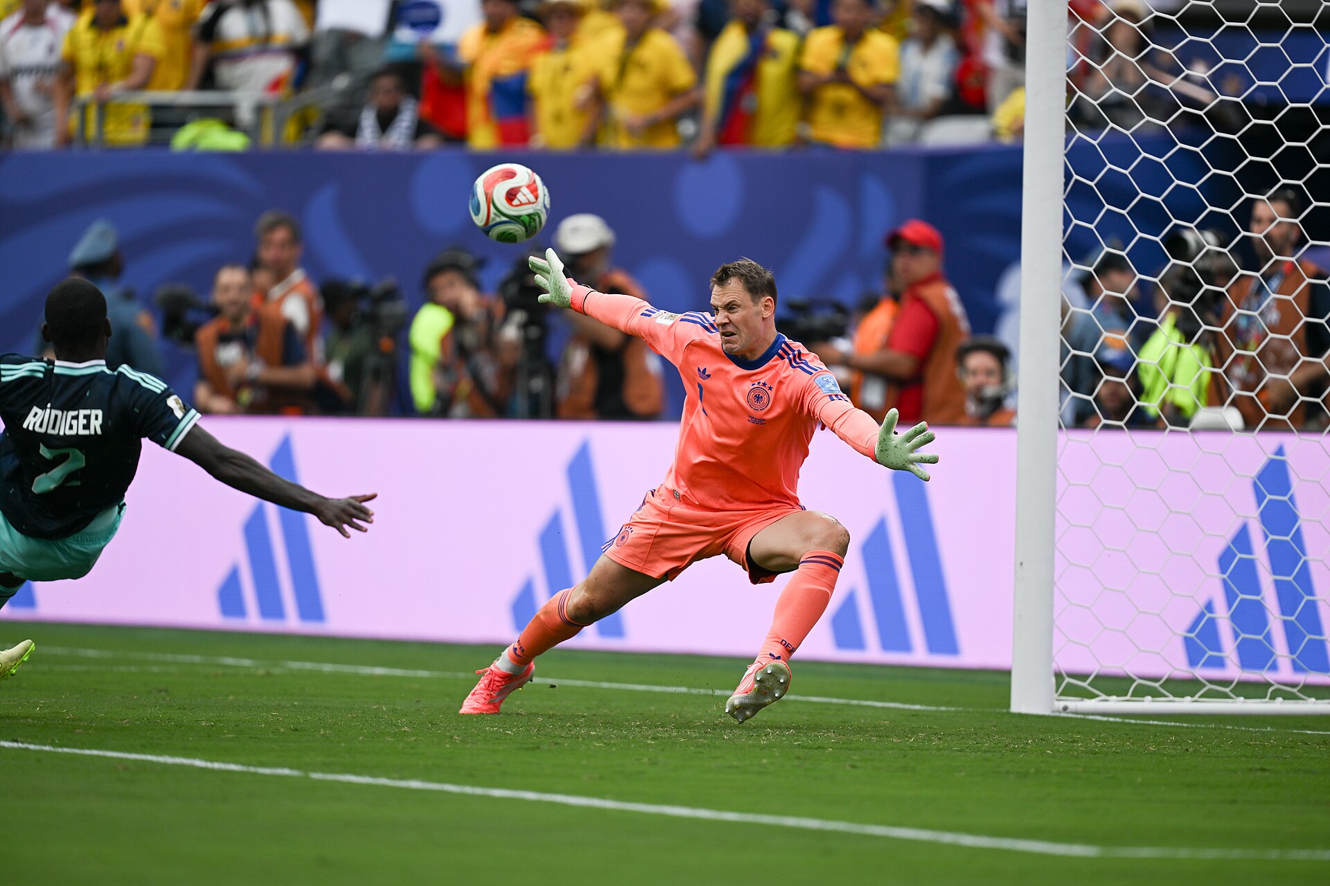 EAST RUTHERFORD, UNITED STATES - June 25: Goalkeeper Manuel Neuer #1 of Germany in action during the FIFA World Cup 2026 Group E match between Ecuador  and  Germany on June 25, 2026 MetLife Stadium, East Rutherford, New Jersey