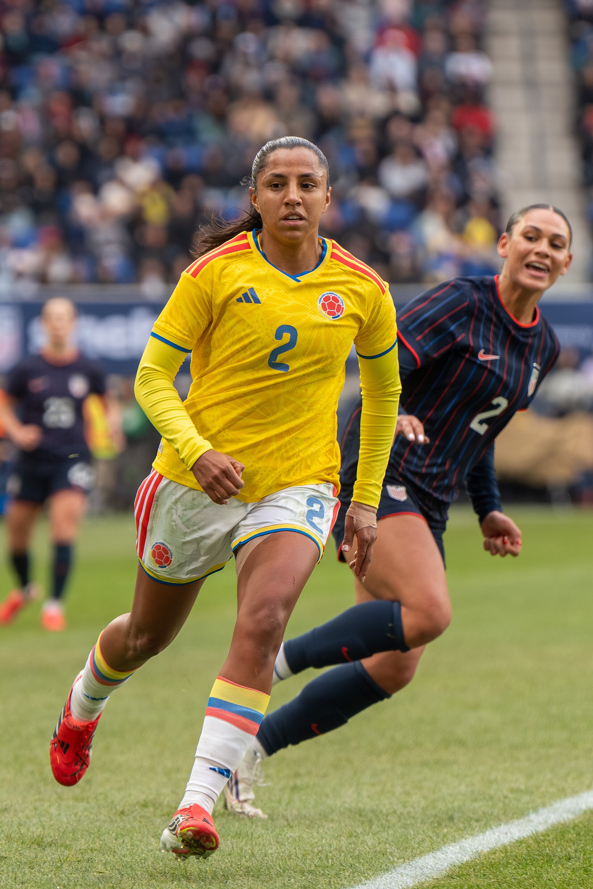Manuela Vanegas during the US Women's Soccer Team vs Colombia at the SheBelieves Cup on March 7, 2026