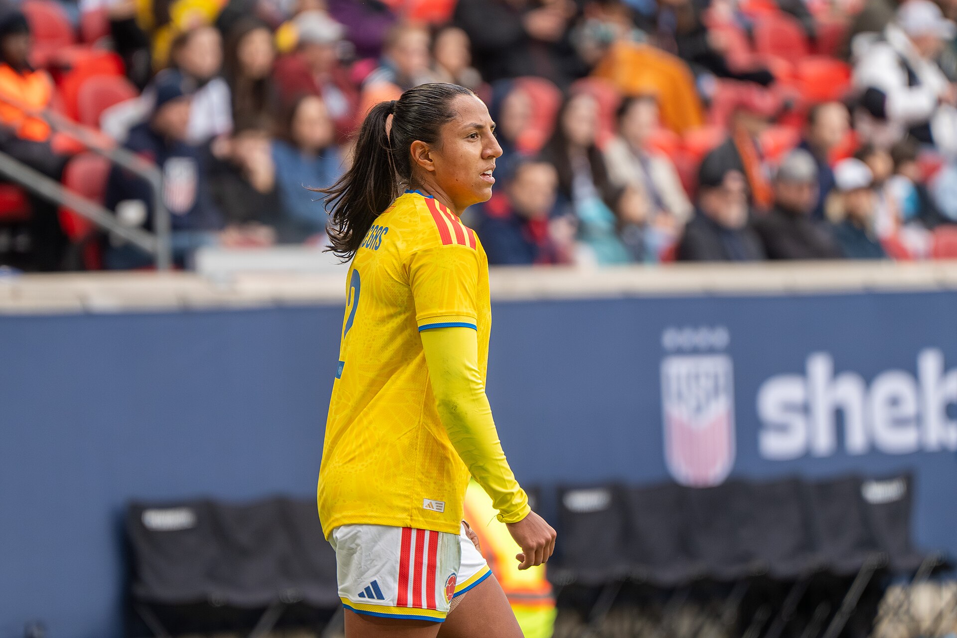 Manuela Vanegas during the US Women's Soccer Team vs Colombia at the SheBelieves Cup on March 7, 2026