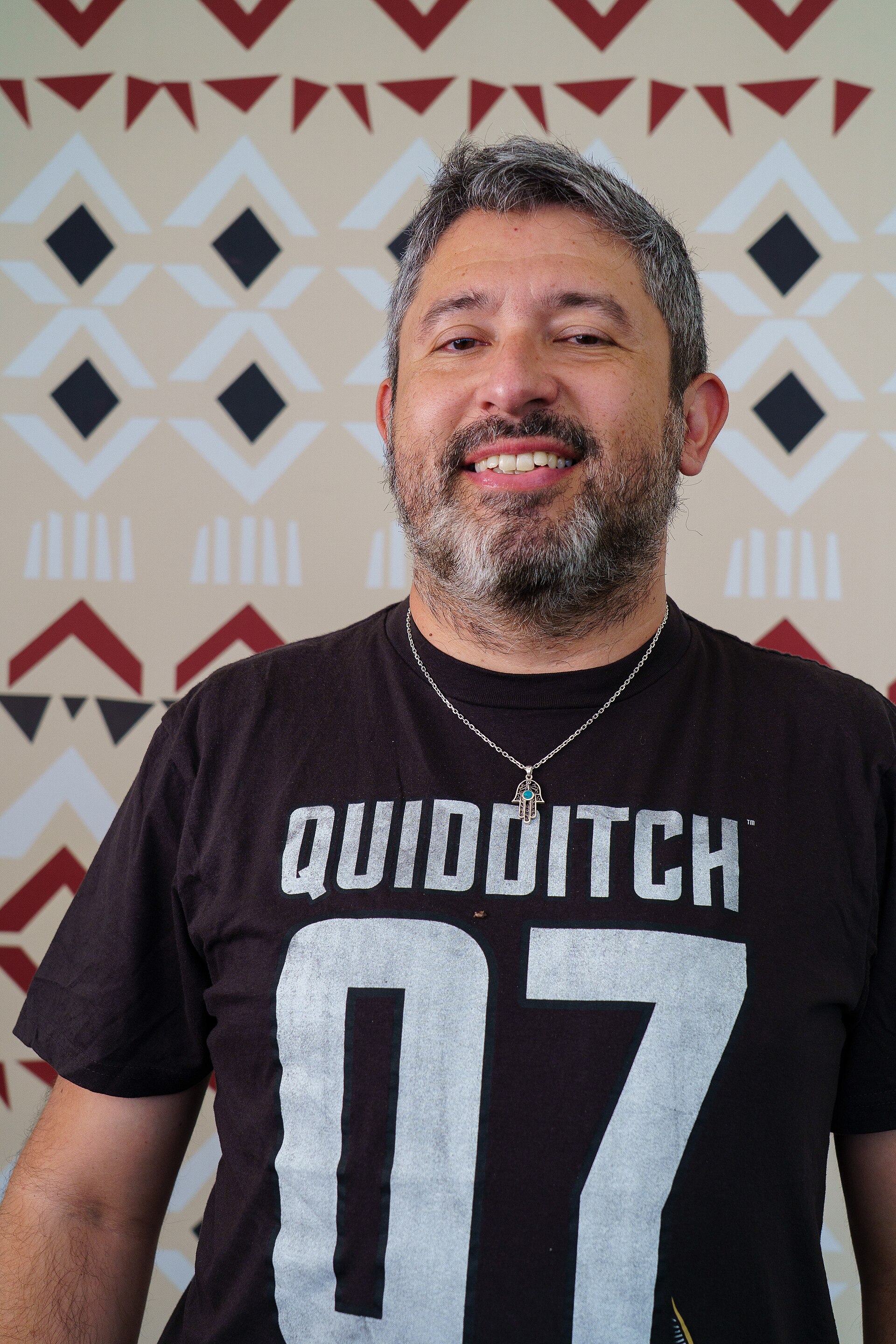 Maor Malul portrait at Wikimania 2025 WikiPortraits Studio