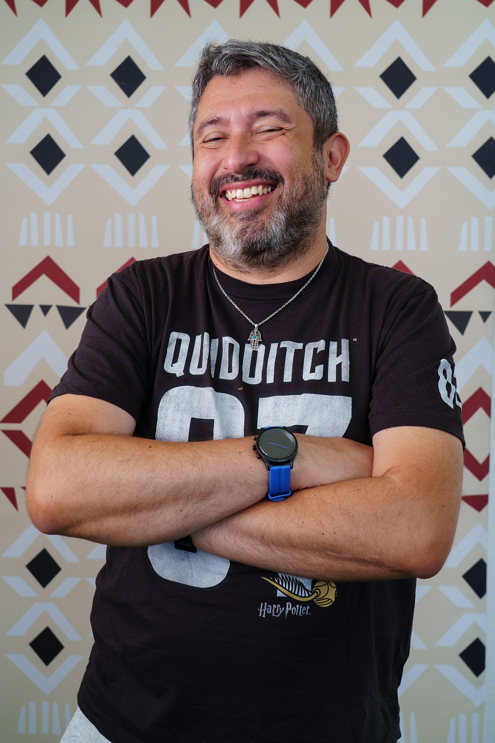 Maor Malul portrait at Wikimania 2025 WikiPortraits Studio