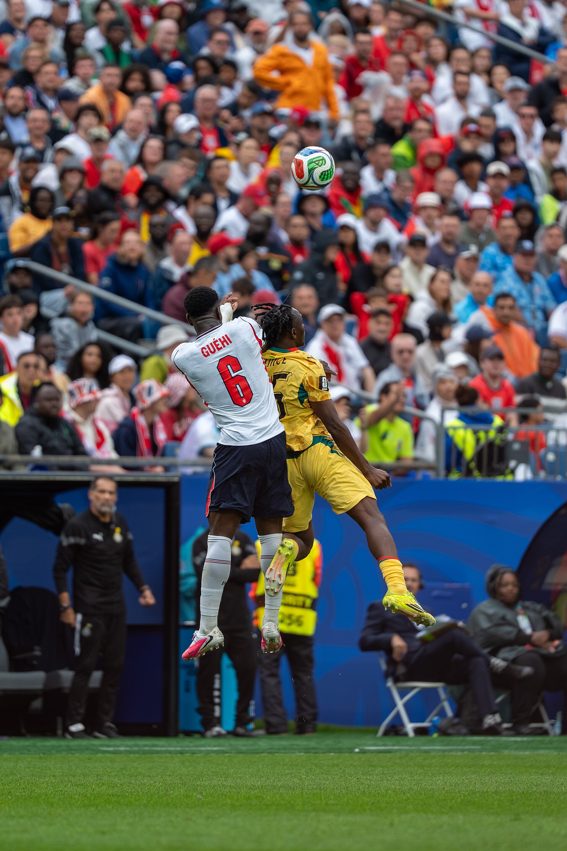 Marc Guehi Prince Kwabena Adu during England v Ghana on 23 June 2026 at the 2026 FIFA World Cup