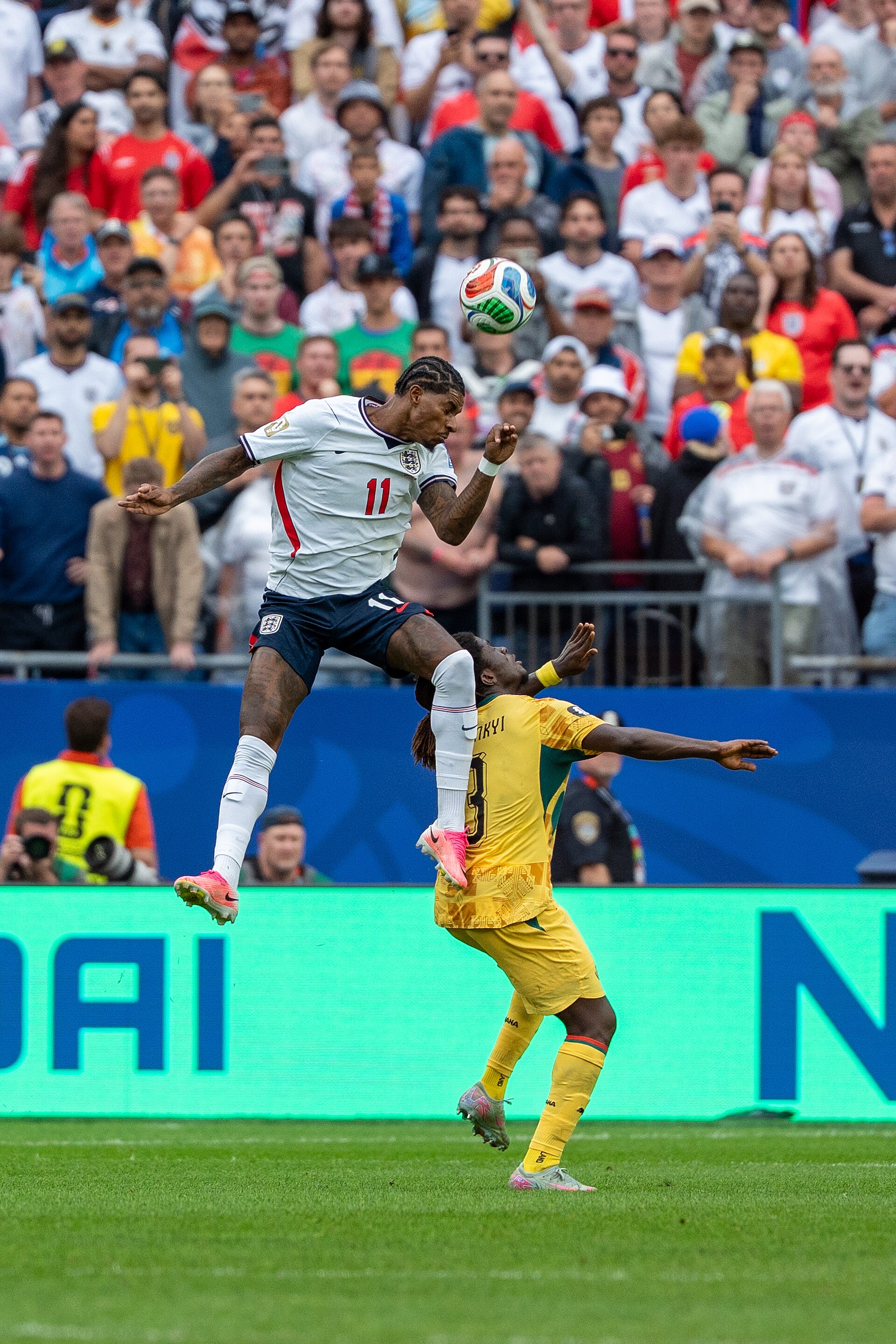 Marcus Rashford Caleb Yirenkyi during England v Ghana on 23 June 2026 at the 2026 FIFA World Cup