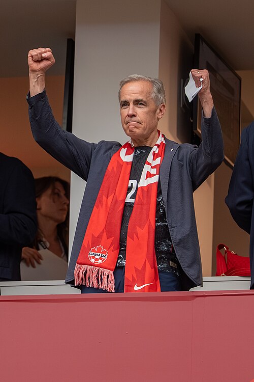 Mark Carney during Canada v Qatar on 18 June 2026 at the 2026 FIFA World Cup