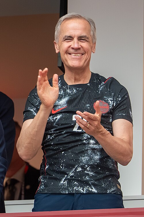 Mark Carney during Canada v Qatar on 18 June 2026 at the 2026 FIFA World Cup