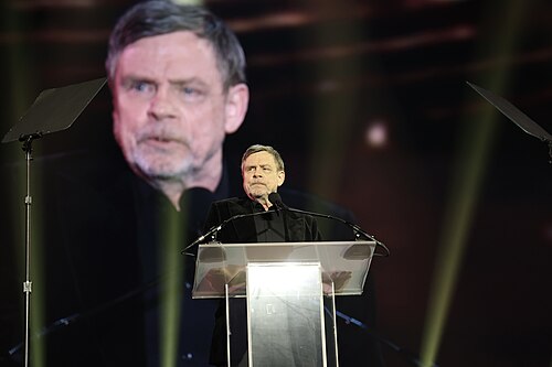 Mark Hamill at CinemaCon 2025, accepting Icon of the Year at the Big Screen Achievement Awards at Caear's Palace in Las Vegas, NV