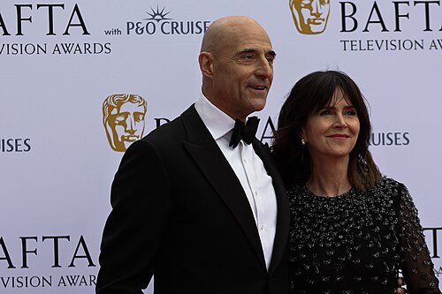 Mark Strong & Liza Marshall on the red carpet at BAFTA TV Awards May 26