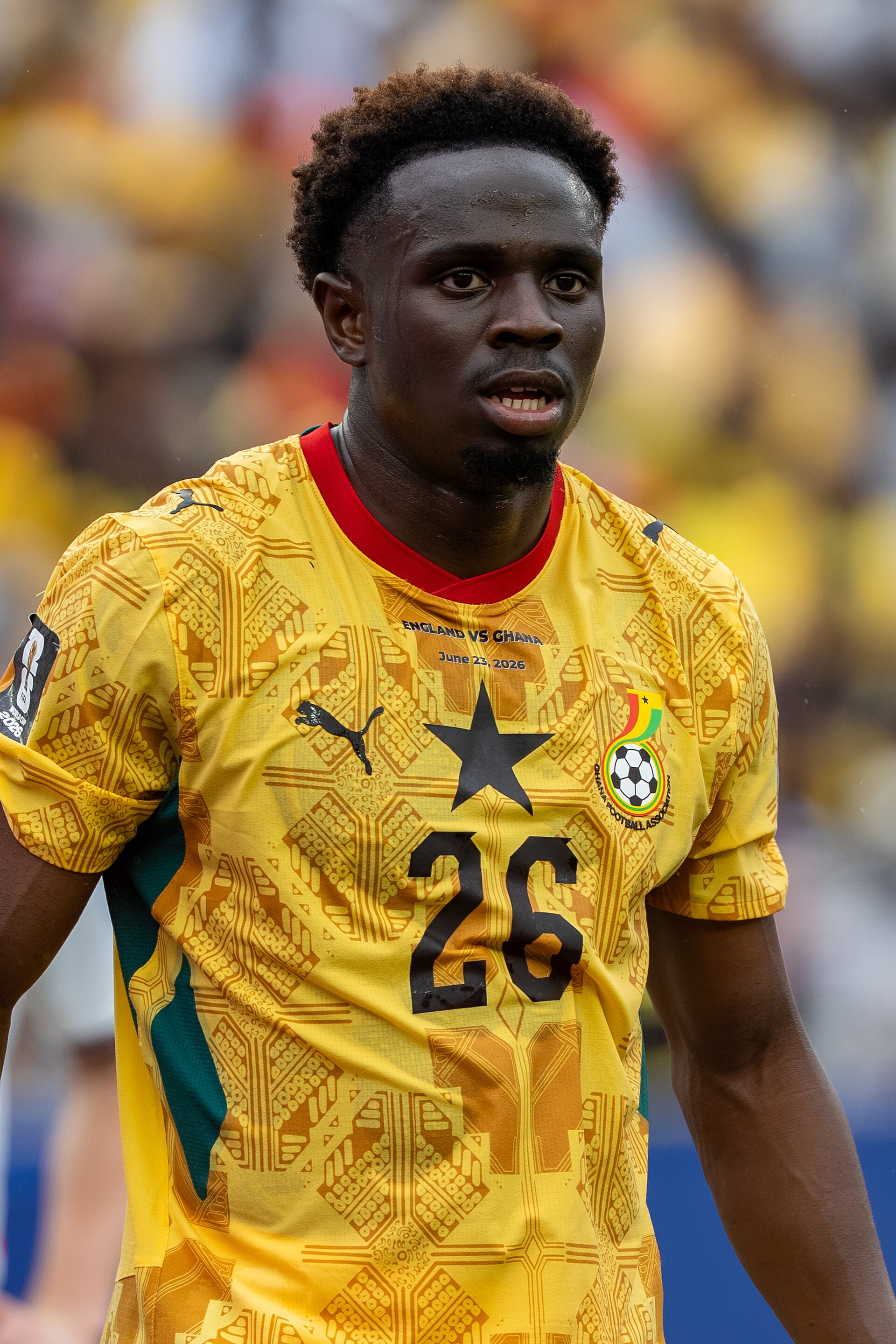 Marvin Senaya during England v Ghana on 23 June 2026 at the 2026 FIFA World Cup