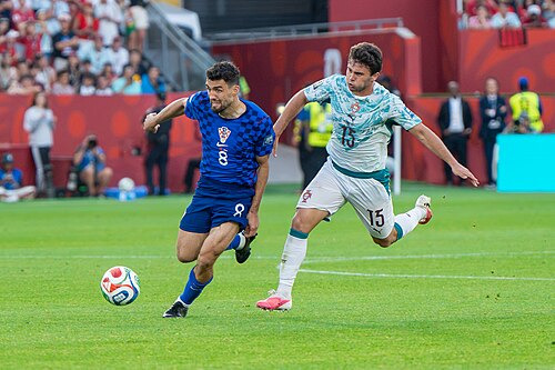 Mateo Kovacic Joao Neves during Croatia v Portugal on 2 July 2026 at the 2026 FIFA World Cup