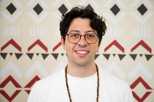 Mateus Batista Santos at Wikimania 2025