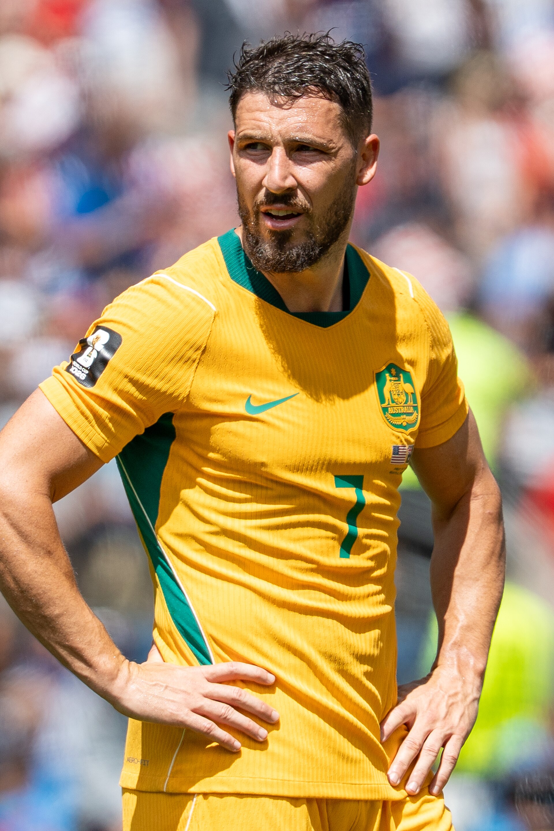 Mathew Leckie during United States v Australia on 19 June 2026 at the 2026 FIFA World Cup