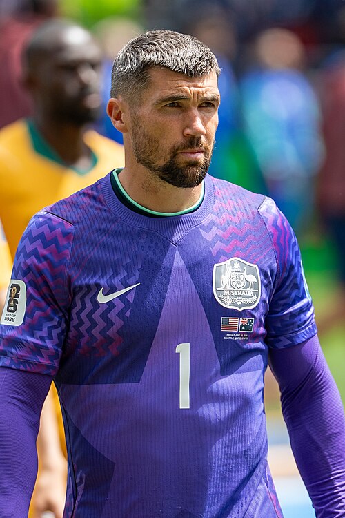Mathew Ryan during United States v Australia on 19 June 2026 at the 2026 FIFA World Cup