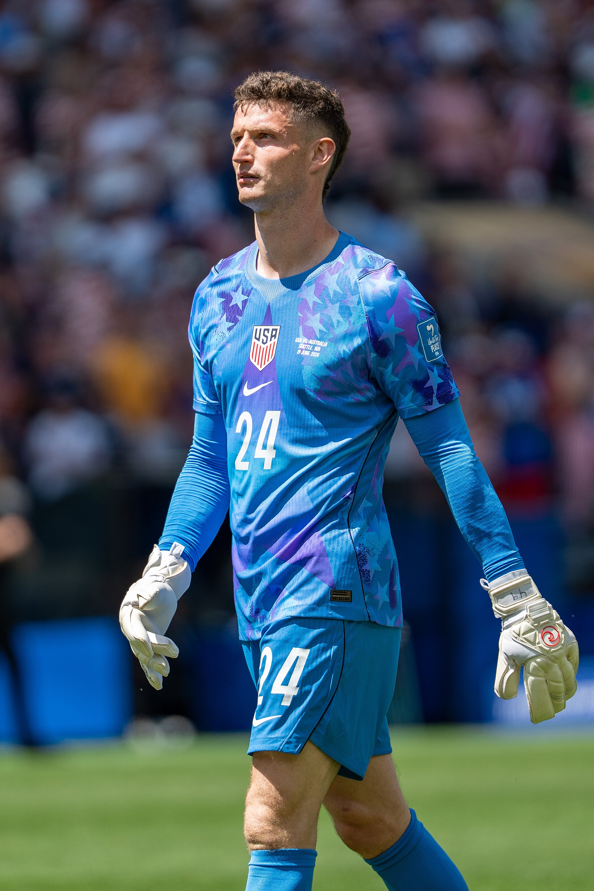 Matt Freese during United States v Australia on 19 June 2026 at the 2026 FIFA World Cup