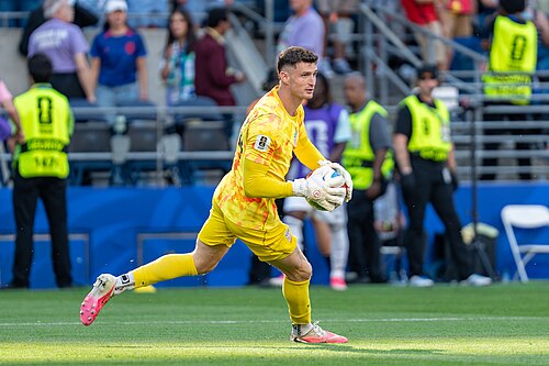 Matt Freese during Belgium v United States at the 2026 FIFA World Cup