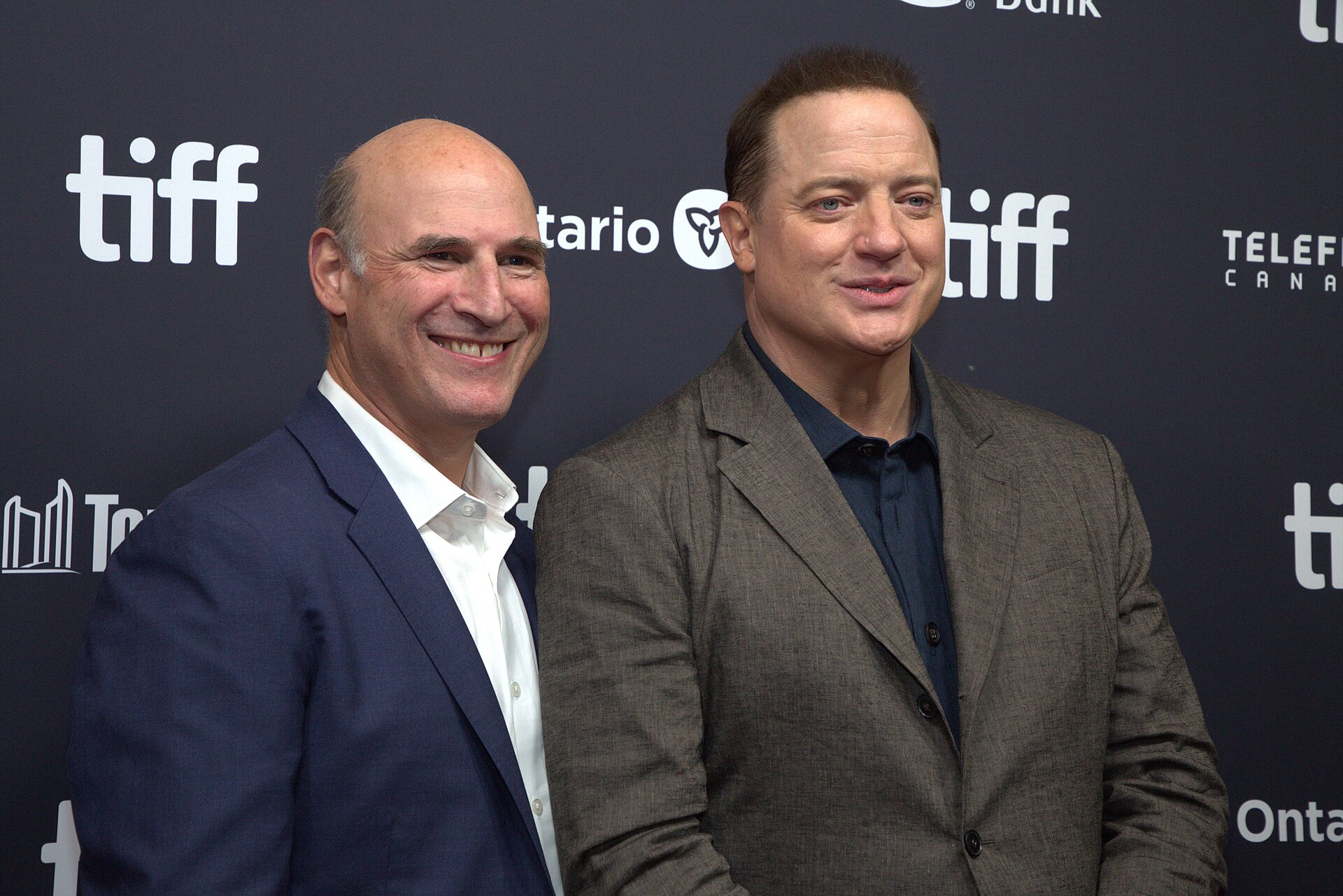 Matthew Greenfield and Brendan Fraser at TIFF 2025.