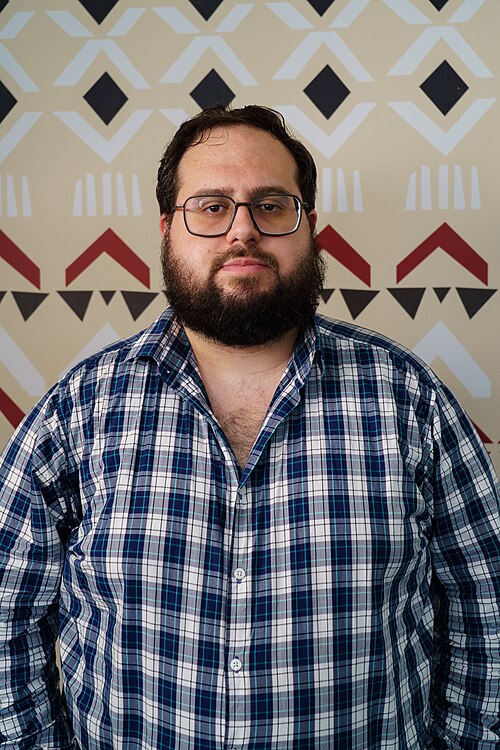 Mauricio Genta portrait at Wikimania 2025 WikiPortraits Studio