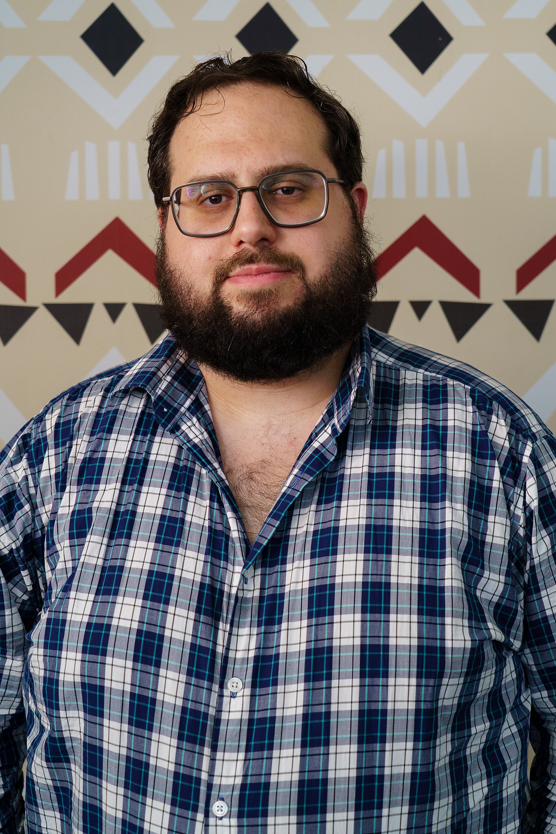Mauricio Genta portrait at Wikimania 2025 WikiPortraits Studio