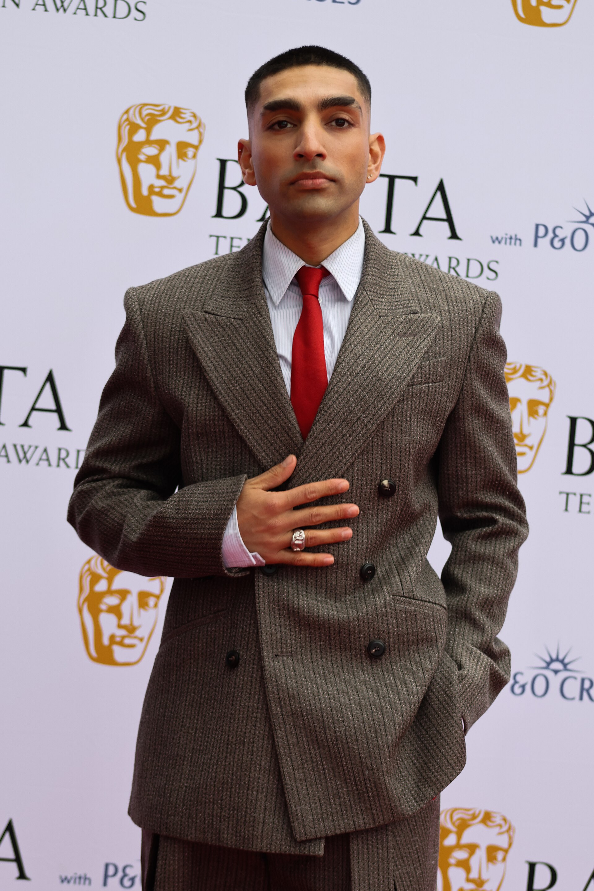 Mawaan Rizwan at the TV BAFTA red carpet, May 26