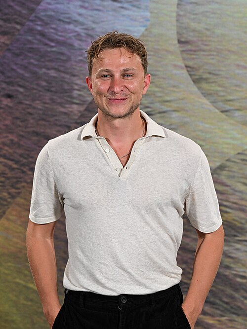 Max Hubacher, actor, at the photocall for The Deal, Locarno Film Festival, Switzerland, 11 August 2025