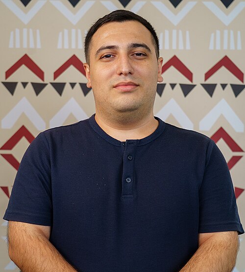 Mehman Ibragimov portrait at Wikimania 2025 WikiPortraits Studio