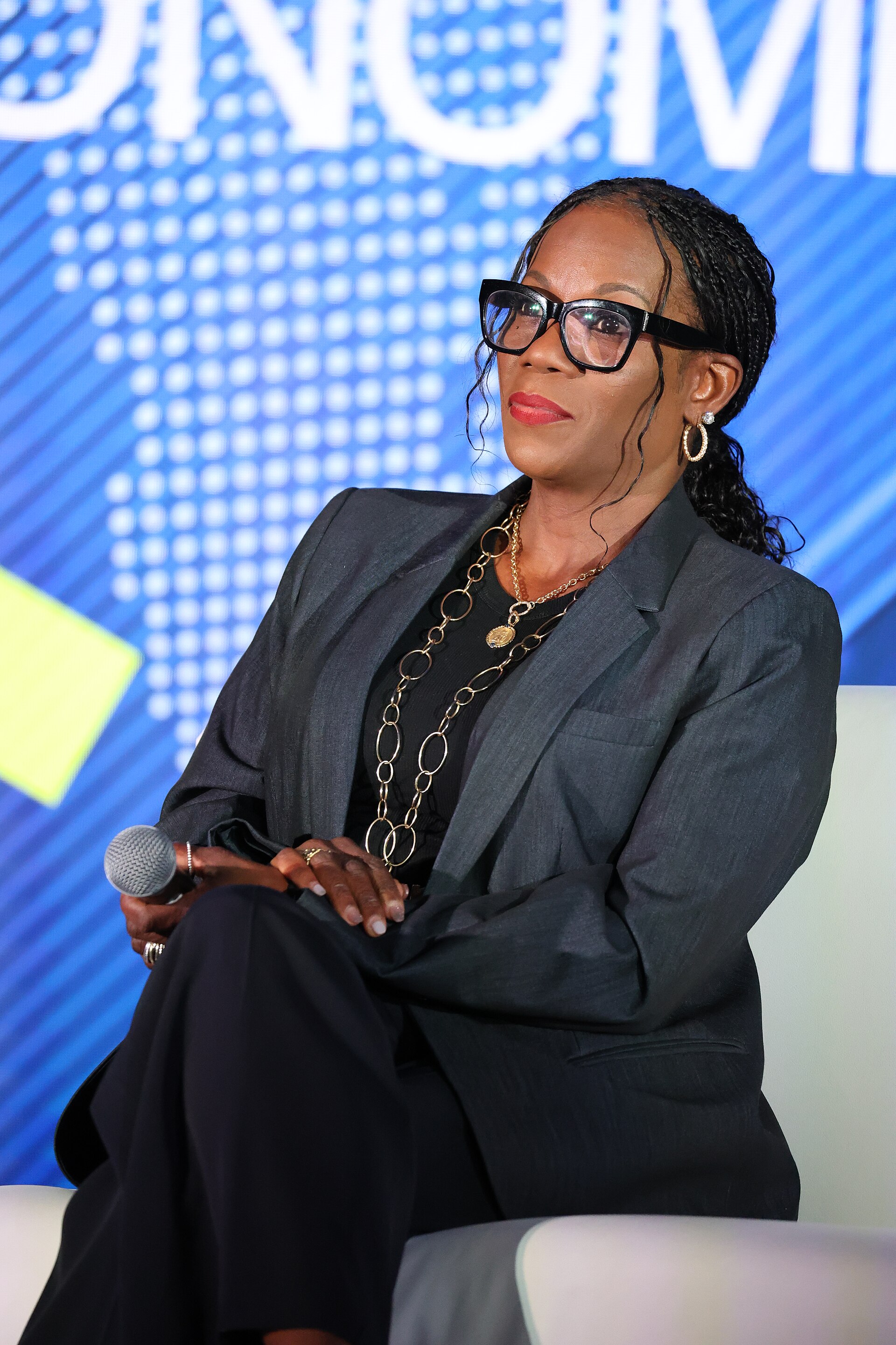 Melody Birmingham, NiSource Utilities executive vice president and group president, at the Essence Festival of Culture in July 2025 on a panel called Powering Progress: Black Leadership at the Helm of the Utility Industry.