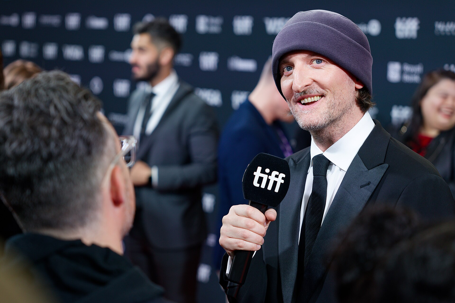 Michael Gracey, director, interviewing at the 2024 Toronto International Film Festival (TIFF) for the movie Better Man.