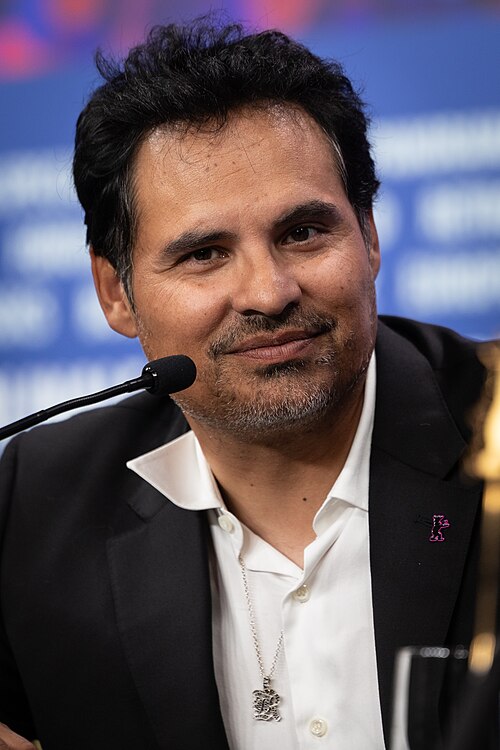 Actor Michael Peña at the press conference for the film Good Luck, Have Fun, Don't Die at the 2026 Berlin International Film Festival