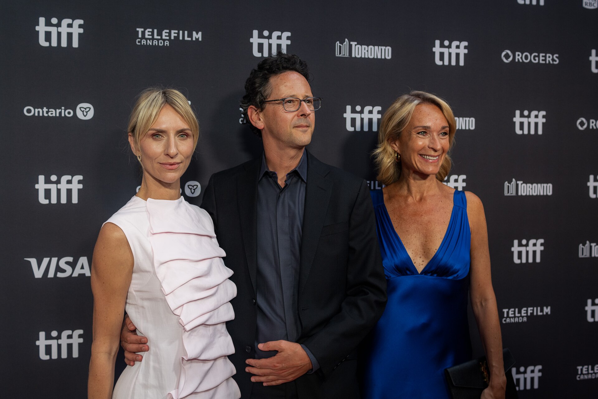 Mickey Sumner and Producers Piers Tempest, Celine Rattray attends the premiere of Up Against It at TIFF 2026, Roy Thomson Hall