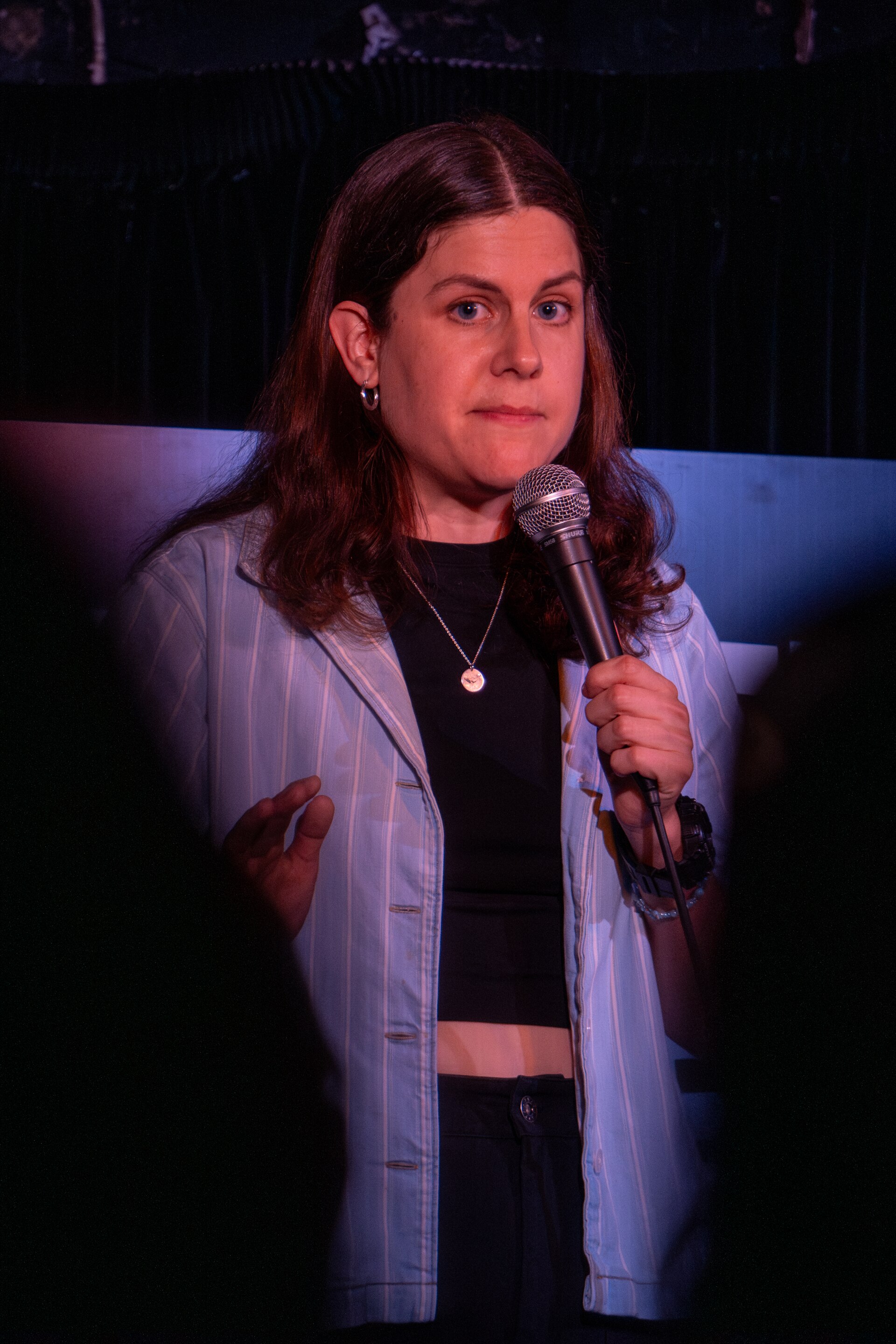 Micky Overman, comedian, at the 2024 Edinburgh Festival Fringe in Edinburgh, Scotland.