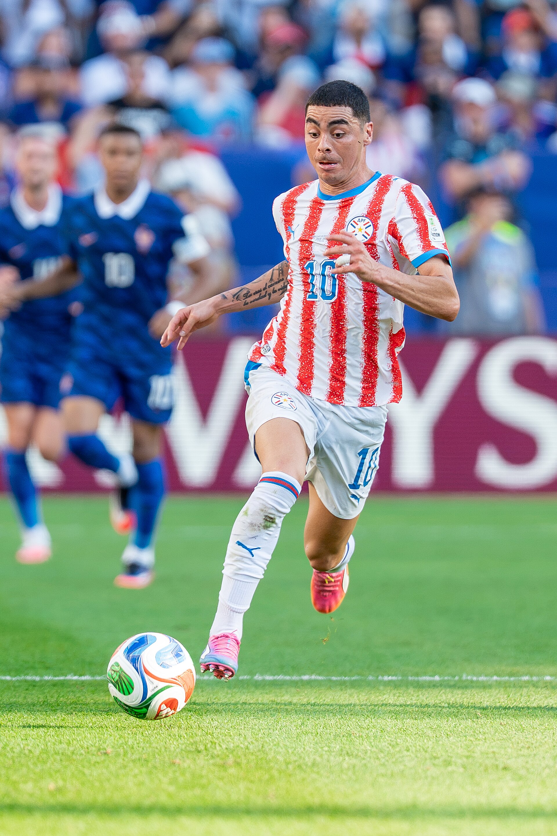 Miguel Almiron during France v Paraguay at the 2026 FIFA World Cup